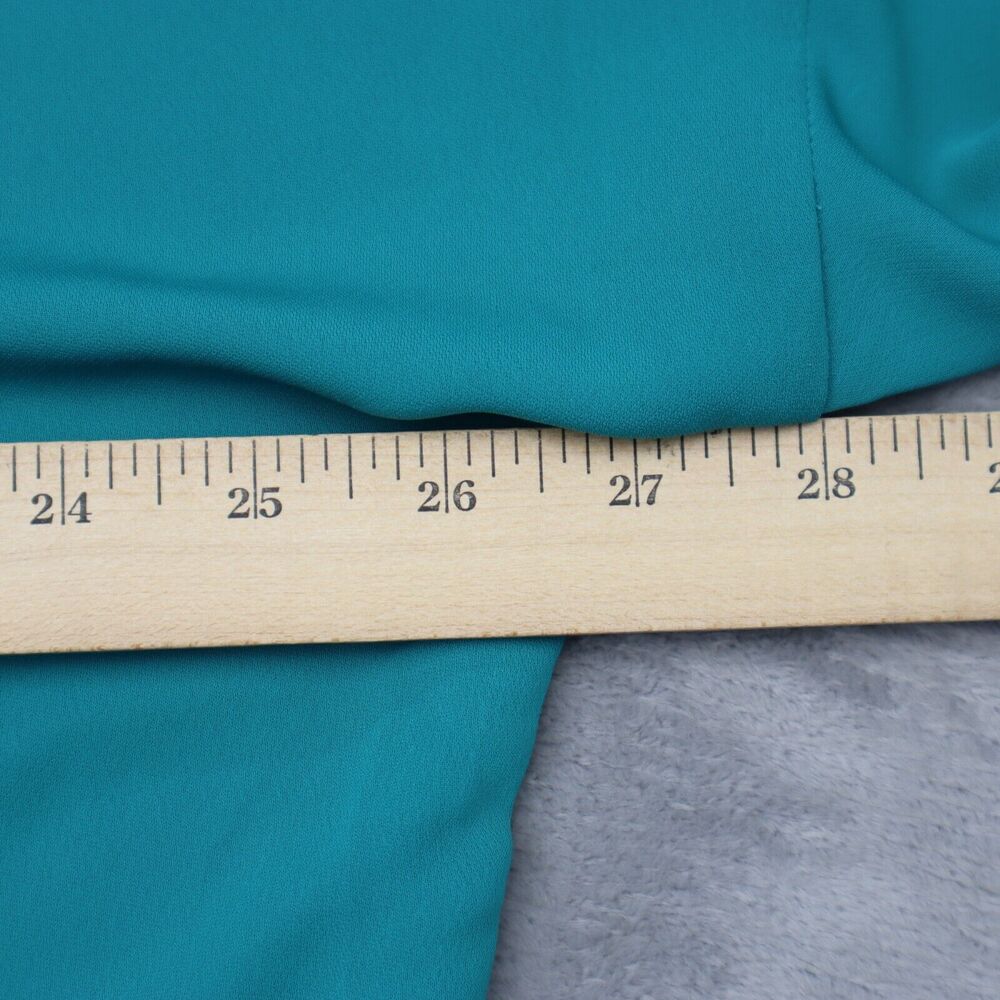 J.Jill Wearever Collection Shirt Womens XL Teal Round Neck Ruffle Sleeve Top NEW - Picture 5 of 16